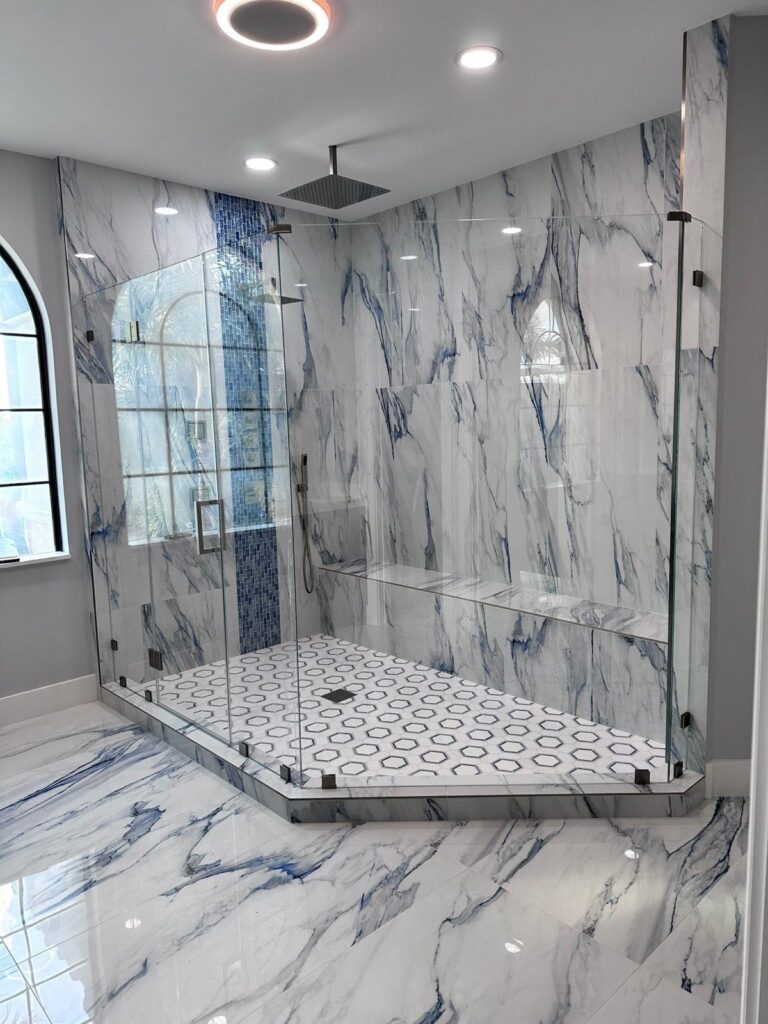 Bathrooms shower glass effect 2